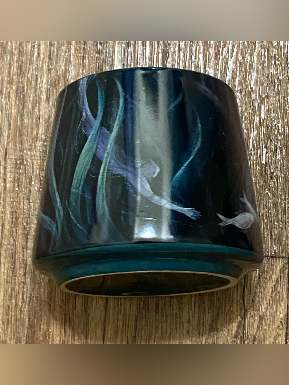 Illumicrate Ceramic Plant Pot Underwater Haven Mermaid Kelpie Horse Green 4”H